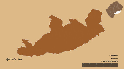 Qacha's Nek, district of Lesotho, zoomed. Pattern