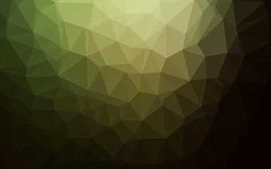 Dark Green vector triangle mosaic texture. Brand new colorful illustration in with gradient. Polygonal design for your web site.