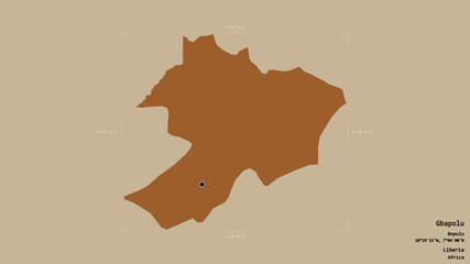 Fototapeta na wymiar Gbapolu - Liberia. Bounding box. Pattern