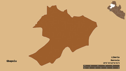 Gbapolu, county of Liberia, zoomed. Pattern
