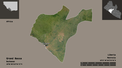 Grand Bassa, county of Liberia,. Previews. Satellite