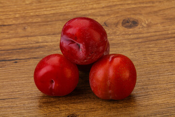 Ripe sweet tasty red plum