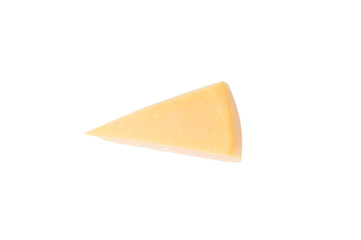 a piece of cheese isolated on a white background