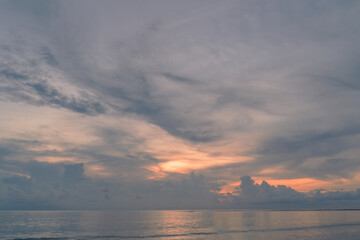 Blue sky and sea with cloud bright at. Phuket Thailand.