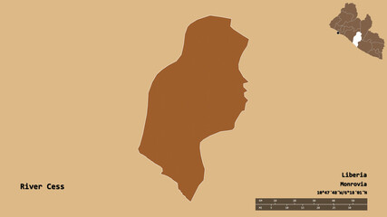 River Cess, county of Liberia, zoomed. Pattern