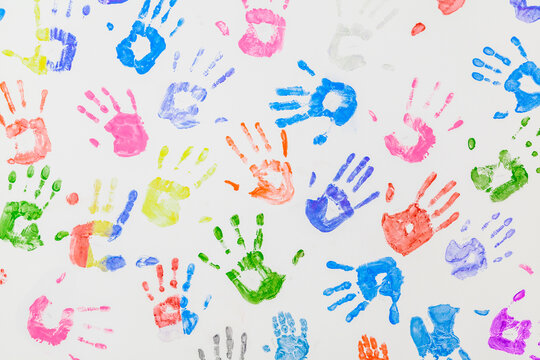 Painted hands Background