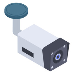 

Security camera, isometric icon, also known as surveillance 
