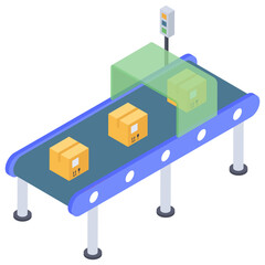 Fototapeta premium Conveyor belt icon isolated on white background 