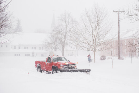 snow plower on street