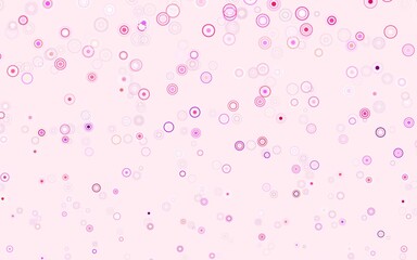 Light Pink, Yellow vector backdrop with dots.