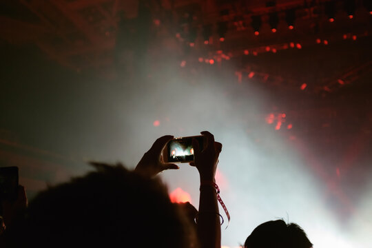 Rock concert fan