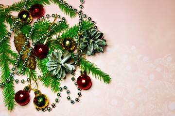 christmas background with christmas tree