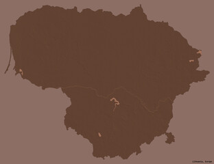 Lithuania on solid. Administrative