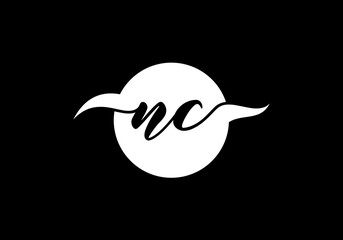 Initial Monogram Letter N C Logo Design Vector Template. N C Letter Logo Design