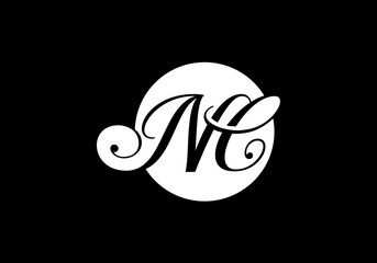 Initial Monogram Letter N C Logo Design Vector Template. N C Letter Logo Design