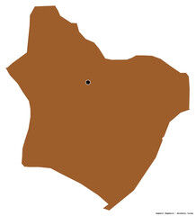 Bogdanci, municipality of Macedonia, on white. Pattern