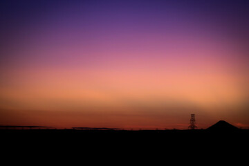 sunset over neighbourhood 