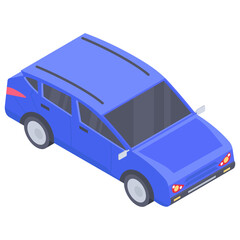 
Crossover car vector isometric icon 
