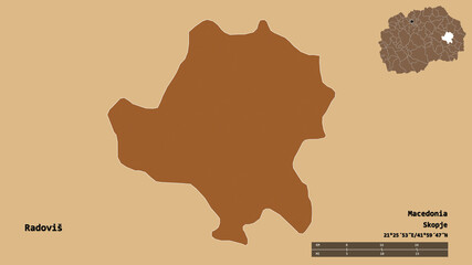 Radovis, municipality of Macedonia, zoomed. Pattern