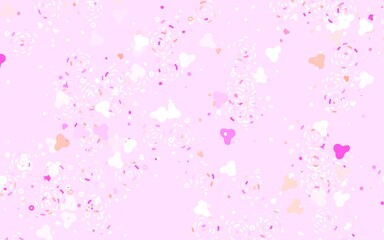 Light Pink, Yellow vector texture with abstract forms.