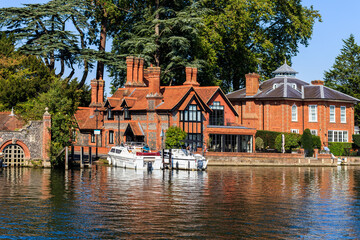 Thames Riverside Tudor house in Marlow, England.