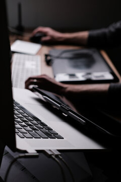 Computer work station.