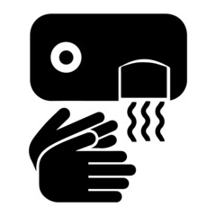 Hand dryer line icon