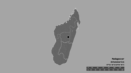 Location of Fianarantsoa, autonomous province of Madagascar,. Bilevel