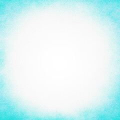 Fototapeta na wymiar Blue watercolor splatter texture border around a blank white center background. 