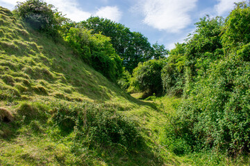 Ruins of Ancient Irish Motte and Bailey
