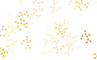 Light Red, Yellow vector pattern with artificial intelligence network.