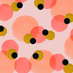 seamless pattern with circles, illustration 