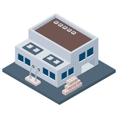 
Commercial industry in isometric design 

