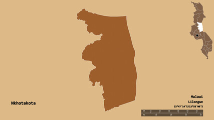 Nkhotakota, district of Malawi, zoomed. Pattern