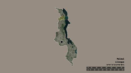 Location of Rumphi, district of Malawi,. Satellite