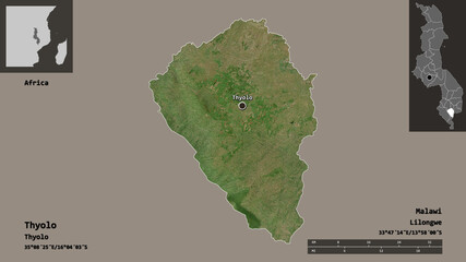 Thyolo, district of Malawi,. Previews. Satellite