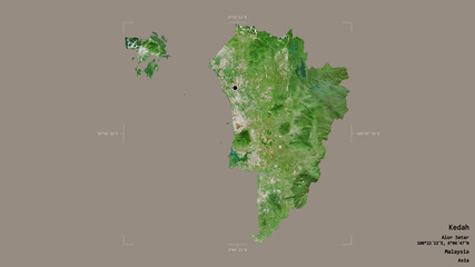 Kedah - Malaysia. Bounding box. Satellite