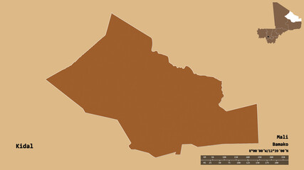 Kidal, region of Mali, zoomed. Pattern