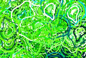 Light Green vector template with chaotic shapes.