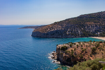 Fototapeta na wymiar Beautiful view on bay Thasos island Greece