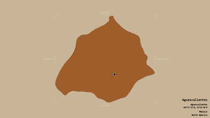 Aguascalientes - Mexico. Bounding box. Pattern