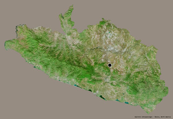 Guerrero, state of Mexico, on solid. Satellite