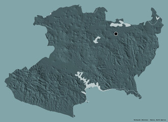 Michoacan, state of Mexico, on solid. Administrative