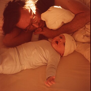 A father and son
