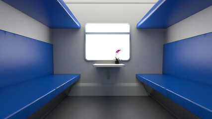 3d illustration of a Train coupe