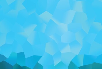 Light BLUE vector cover with set of hexagons.