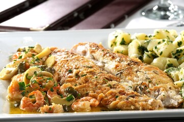 Pescada a belle meuniere