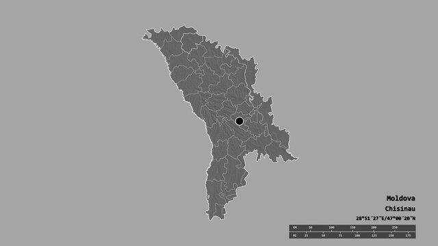 Location of Donduseni, district of Moldova,. Bilevel