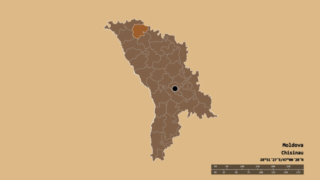 Location of Donduseni, district of Moldova,. Pattern