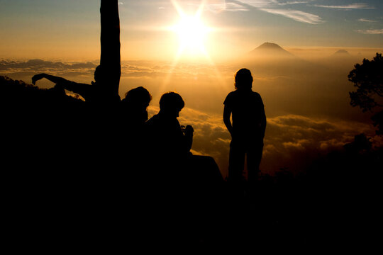 Sunset from Merbabu volcano, Indonesia